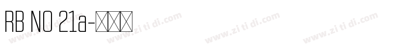 RB NO 21a字体转换